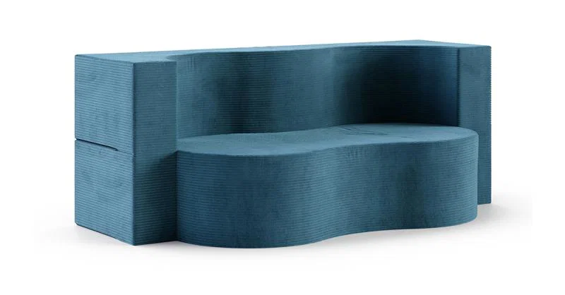 Rozkladacia pohovka TWIST MODRÁ SZTRUKS 120x200