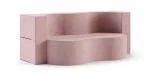 Rozkladacia pohovka TWIST RUŽOVÁ SZTRUKS 120x200