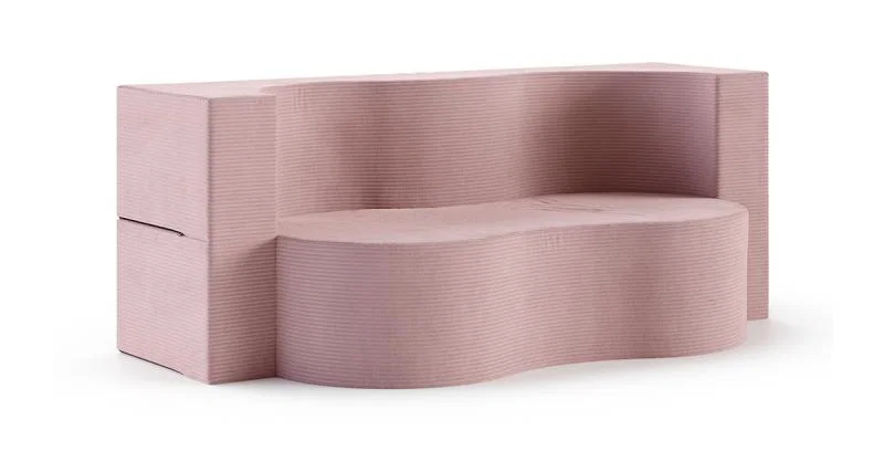 Rozkladacia pohovka TWIST RUŽOVÁ SZTRUKS 120x200