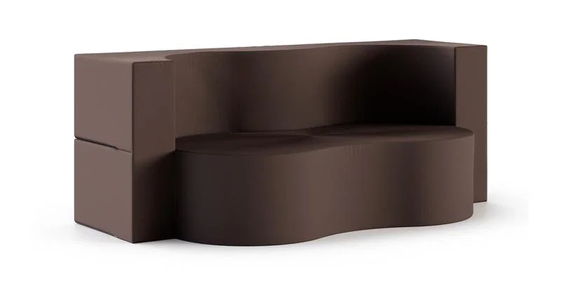 Rozkladacia pohovka TWIST GARDEN HNEDÁ vodeodoná 120x200