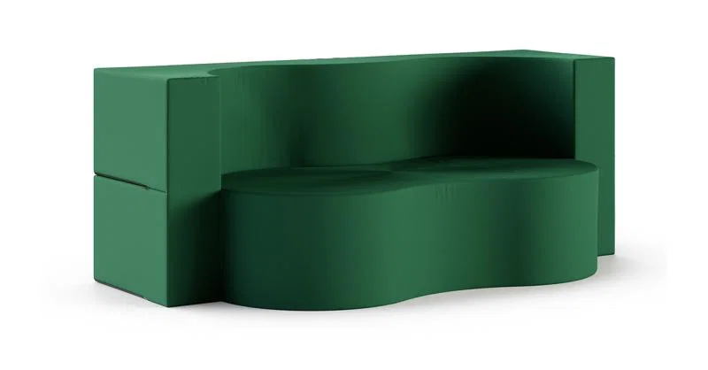 Rozkladacia pohovka TWIST GARDEN ZELENÁ vodeodoná 120x200