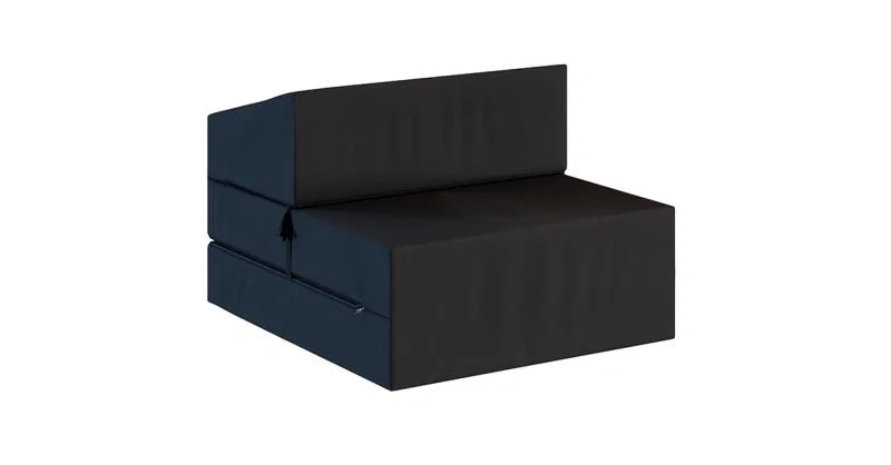Rozkladacia záhradná pohovka SUZI GARDEN ČIERNA vodeodolná 70x200 výška 14 cm