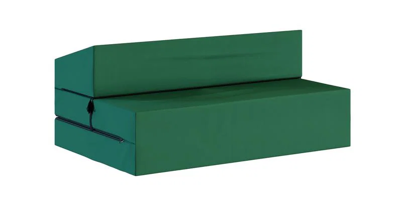 Rozkladacia záhradná pohovka SUZI GARDEN ZELENÁ vodeodolná 120x200 výška 14 cm