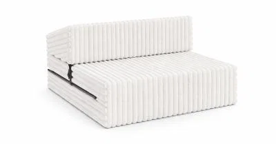 Rozkladacia pohovka SUZI BIELA SZTRUKS 70x200 výška 9 cm