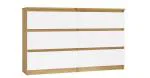 Komoda MALWA M6 120cm ARTISAN / BIELA matná