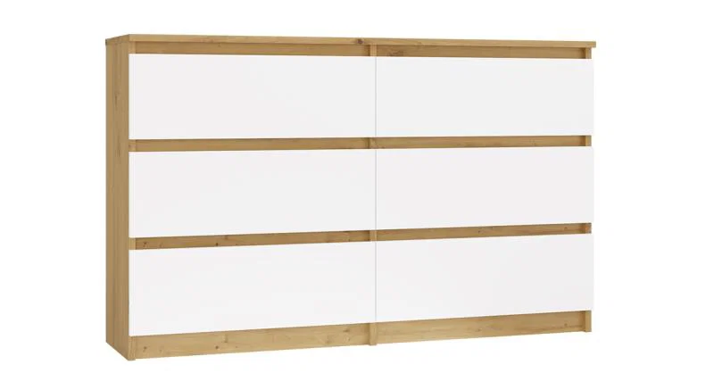 Komoda MALWA M6 120cm ARTISAN / BIELA matná
