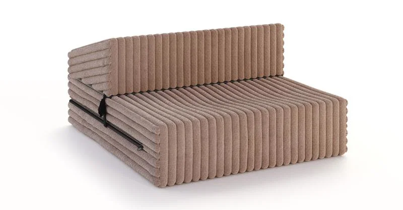 Rozkladacia pohovka SUZI HNEDÁ SZTRUKS 70x200 výška 9 cm