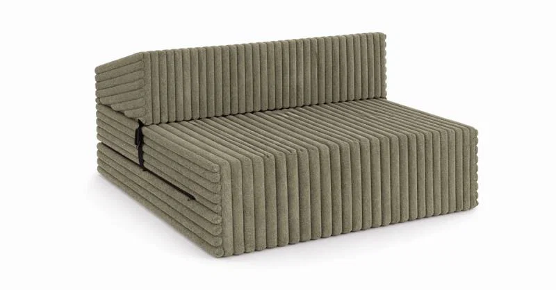 Rozkladacia pohovka SUZI OLIVOVO ZELENÁ SZTRUKS 70x200 výška 9 cm