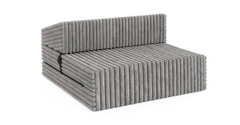 Rozkladacia pohovka SUZI TMAVO ŠEDÁ SZTRUKS 70x200 výška 9 cm