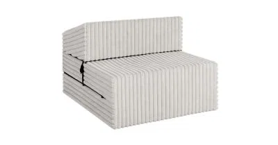 Rozkladacia pohovka SUZI BIELA SZTRUKS 70x200 výška 14 cm