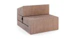 Rozkladacia pohovka SUZI HNEDÁ SZTRUKS 70x200 výška 14 cm