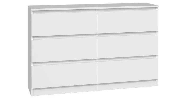 Komoda MALWA M6 120cm BIELA matná