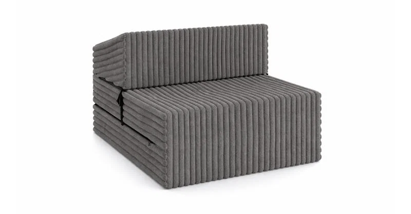 Rozkladacia pohovka SUZI TMAVO ŠEDÁ SZTRUKS 70x200 výška 14 cm