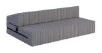 Rozkladacia pohovka SUZI TMAVO ŠEDÁ SZTRUKS 120x200 výška 9 cm