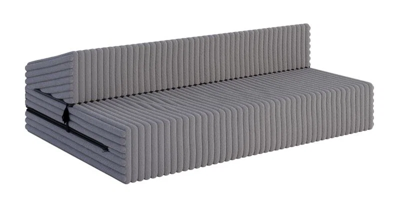 Rozkladacia pohovka SUZI TMAVO ŠEDÁ SZTRUKS 120x200 výška 9 cm