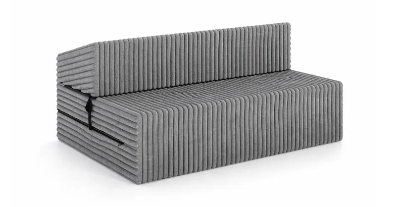 Rozkladacia pohovka SUZI TMAVO ŠEDÁ SZTRUKS 120x200 výška 14 cm