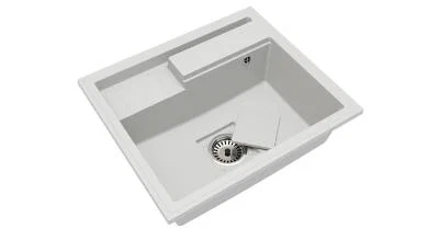 Granitový drez ELITE 6052 BIELY 60 x 52 x 21,5 cm