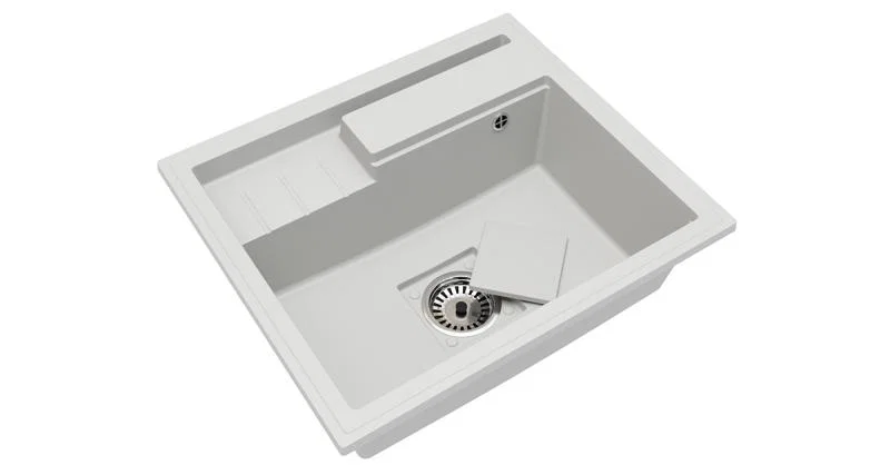 Granitový drez ELITE 6052 BIELY 60 x 52 x 21,5 cm