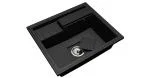 Granitový drez ELITE 6052 ČIERNY 60 x 52 x 21,5 cm