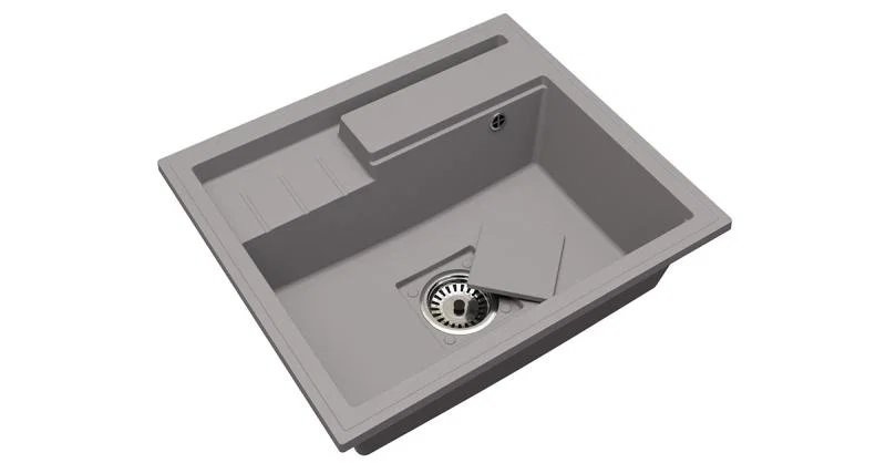 Granitový drez ELITE 6052 SIVÝ 60 x 52 x 21,5 cm