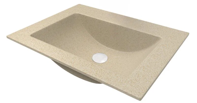Zápustné granitové umývadlo PRIMO 61 cm, BÉŽOVÁ