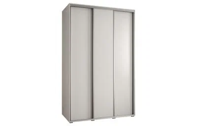 Šatníková skriňa DAVOS 1 s posuvnými dverami 150x235x45 cm BIELA, strieborné