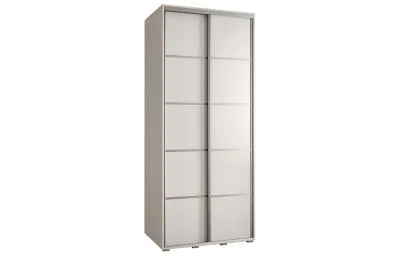 Šatníková skriňa s posuvnými dverami DAVOS 4, 120x235x45 cm Biela / strieborné pojazdy