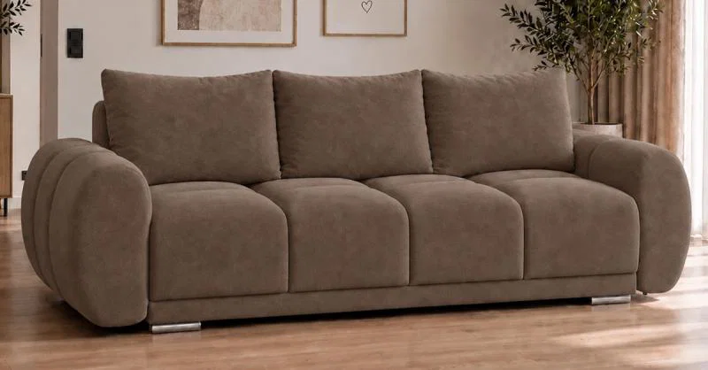 Trojmiestna rozkladacia pohovka s funkciou spania HONEY 3 | 234x97x89cm | MONOLITH HNEDÁ