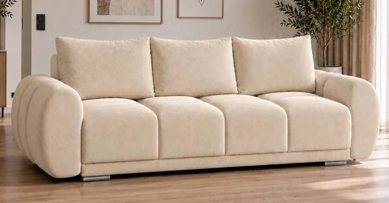 Trojmiestna rozkladacia pohovka s funkciou spania HONEY 3 | 234x97x89cm | MONOLITH KRÉMOVÁ
