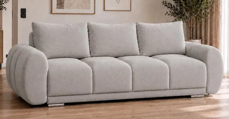 Trojmiestna rozkladacia pohovka s funkciou spania HONEY 3 | 234x97x89cm | MONOLITH SIVÁ