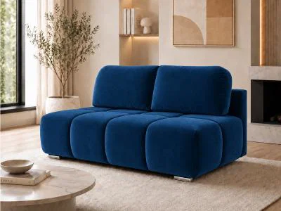 Dvojmiestna rozkladacia pohovka LUCY MINI | 195x104x89cm | MONOLITH MODRÁ