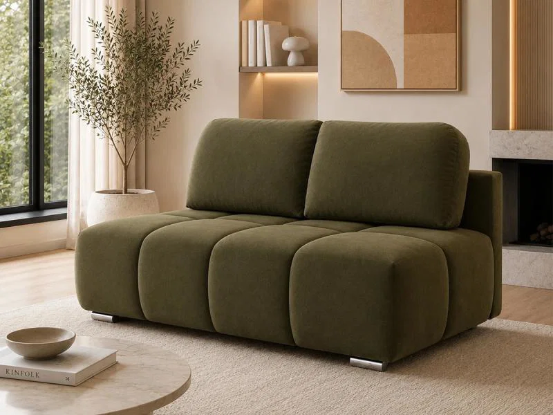 Dvojmiestna rozkladacia pohovka LUCY MINI | 195x104x89cm | MONOLITH OLIVOVÁ