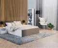 Posteľ PANAMA KLASIK 120x200 + rošt BIELA-ŠEDÁ