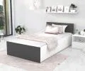 Posteľ PANAMA KLASIK 90x200 + rošt BIELA-ŠEDÁ
