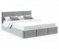 Čalúnená posteľ AMBER 180x200 Sivá Trinity s úložným priestorom a dreveným roštom