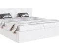 Čalúnená posteľ CRYSTAL biela 120x200 s kovovým zdvižným roštom