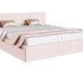 Čalúnená posteľ CRYSTAL ružová 90x200 s kovovým roštom