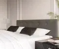 Luxusná posteľ CRYSTAL grafit 120x200 s kovovým zdvižným roštom