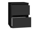 Nočný stolík MALWA M2 s 2 zásuvkami ČIERNA