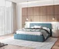 Čalúnená posteľ FLORIDA 160x200 s kovovým zdvižným roštom TYRKYSOVÁ