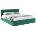 Čalúnená posteľ CARO 120x200 s kovovým zdvižným roštom ZELENA