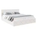Čalúnená posteľ CARO 160x200 s kovovým zdvižným roštom BIELA