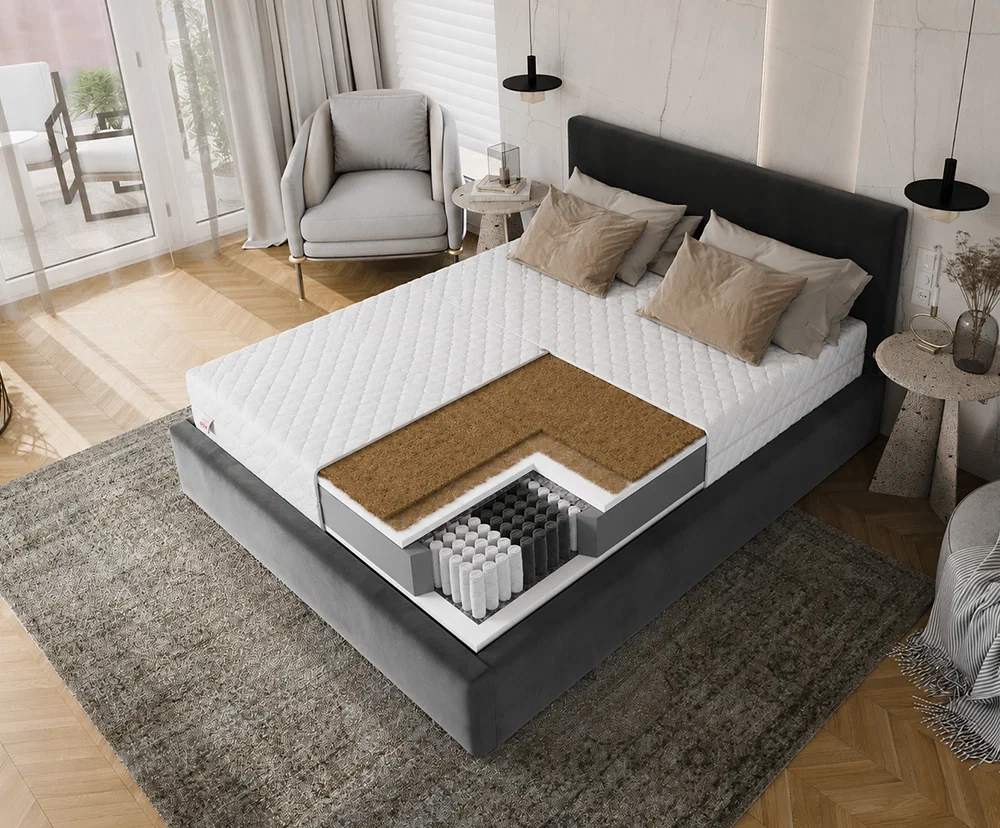 Taštičkový matrac GRADO MAX JERSEY 90x200cm s kokosom 24cm