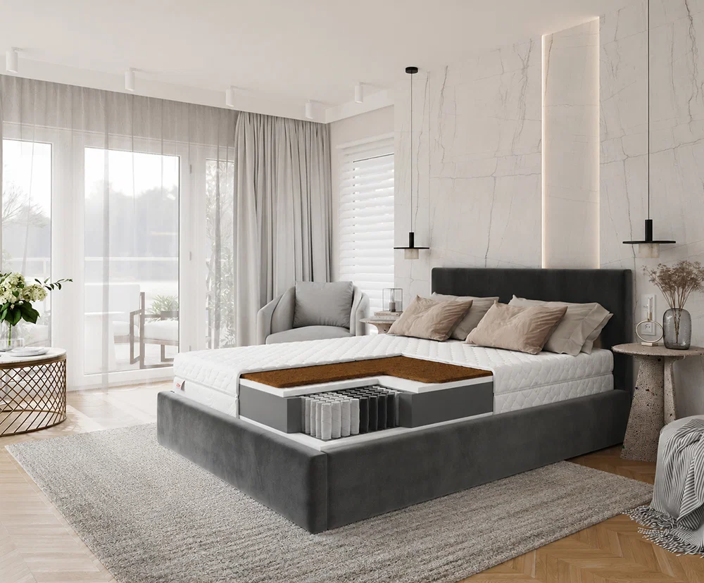 Taštičkový matrac GRADO MAX JERSEY 90x200cm s kokosom 24cm