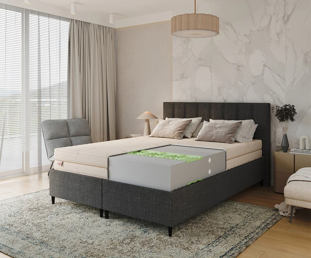 Penový matrac HYBRID BAMBOO 80x200cm s 21cm