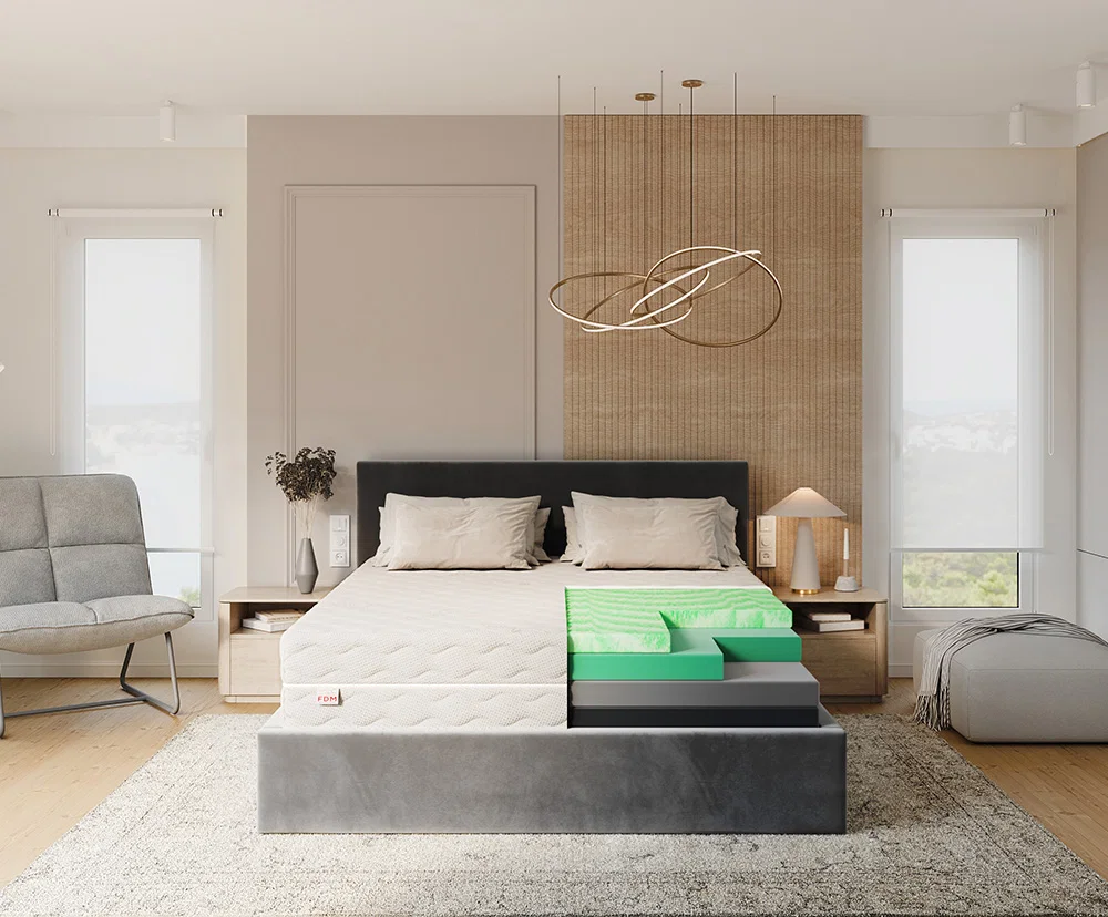 Luxusný penový matrac DREAMER SILVERCARE 200x200cm 30cm