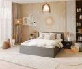 Manželská posteľ PANAMA 180x200 so zdvižným roštom SIVÁ