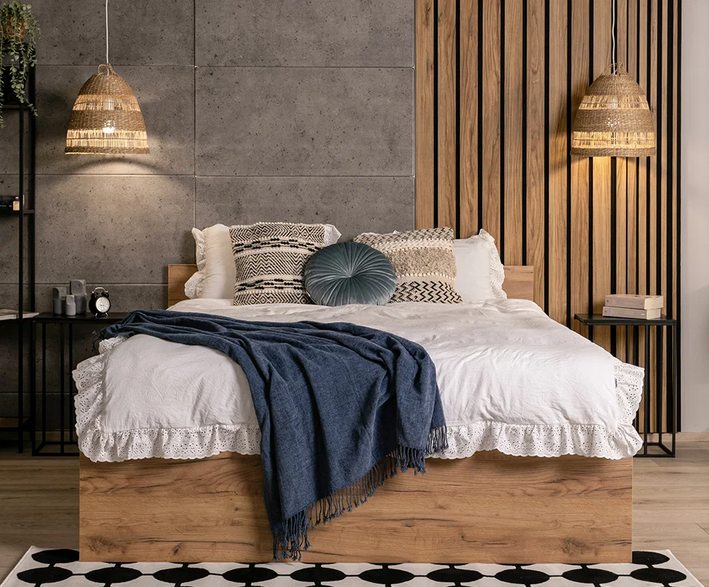 Manželská posteľ PANAMA CRAFT 180x200 so zdvižným roštom