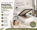 Jednolôžková posteľ PANAMA 90x200 so zdvižným roštom BIELA DUB