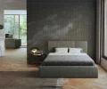 Čalúnená posteľ 140x200 cm VIP so zdvižným roštom SIVÁ
